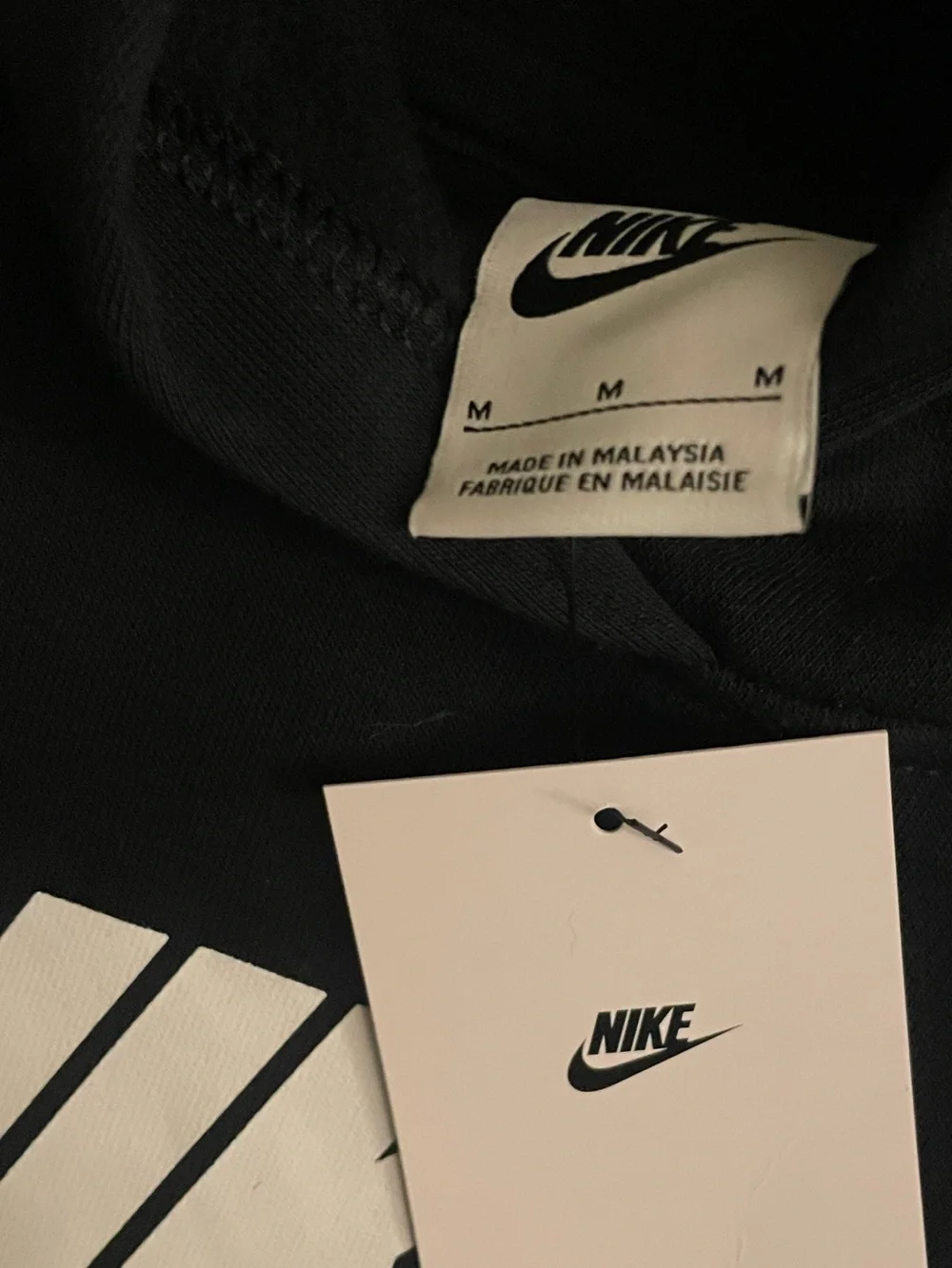 Nike Kids Black Hoodie with Green Swoosh